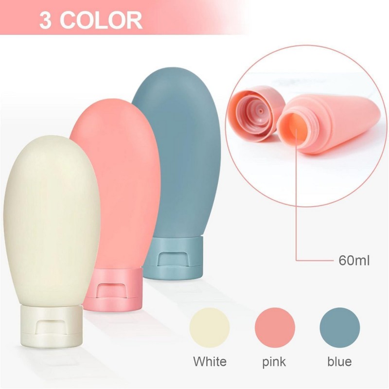 3-Pack Silicone Travel Bottles Set - Leakproof & Refillable Toiletries Containers for Carry-On (3 Pcs) 3-Pack Silicone Travel Bottles Set - Leakproof & Refillable Toiletries Containers for Carry-On (3 Pcs)