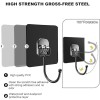Premium Black Self-Adhesive Wall Hooks – Heavy Duty Waterproof Utility Hooks for Kitchen, Bathroom & Office (5 PIECE)