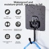 Premium Black Self-Adhesive Wall Hooks – Heavy Duty Waterproof Utility Hooks for Kitchen, Bathroom & Office (5 PIECE)