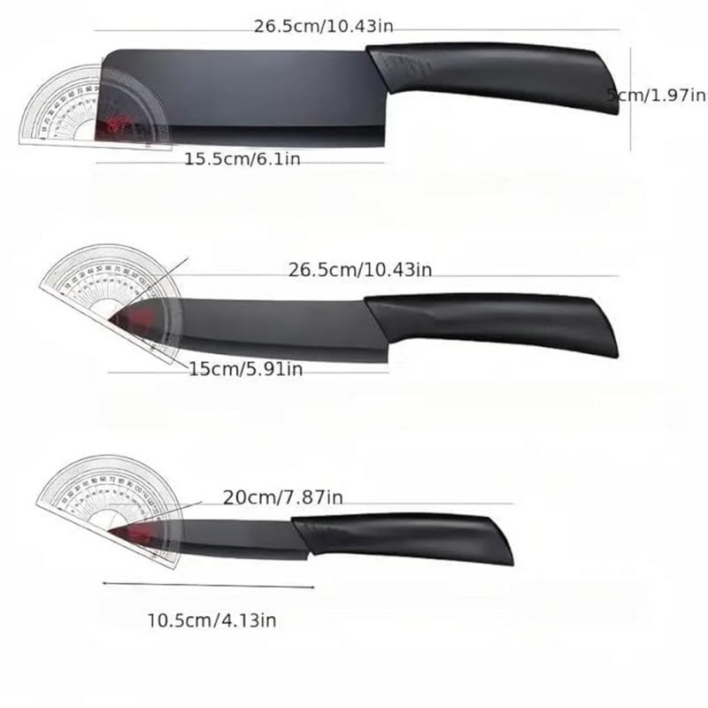 Premium 3-Piece Stainless Steel Kitchen Knife Set with Protective Covers – Multipurpose Chef, Utility & Paring Knives