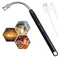 Rechargeable Electric Lighter – Windproof USB Plasma Arc for Candle, Gas Stove, BBQ, and Outdoor Use