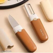 2-in-1 Knife and Peeler | Portable Fruit Knife with Peeler | Compact Kitchen Tool