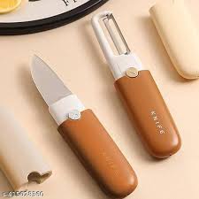 2-in-1 Knife and Peeler | Portable Fruit Knife with Peeler | Compact Kitchen Tool