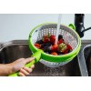 Rotating Salad Spinner and Colander – 2-in-1 Vegetable Washer with Handle Grip salad spinner with handle