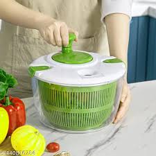 Rotating Salad Spinner and Colander – 2-in-1 Vegetable Washer with Handle Grip salad spinner with handle