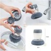 Cleaning Brush with 10cm Long Handle, Grey, Perfect for Smaller Diameter Bottle Openings