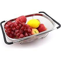 Adjustable Stainless Steel Sink Drain Basket – Multipurpose Kitchen Dish Rack for Washing and Storage