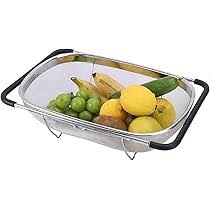 Adjustable Stainless Steel Sink Drain Basket – Multipurpose Kitchen Dish Rack for Washing and Storage