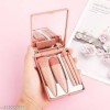 Portable Makeup Brush Set with Storage Box & Mirror – 5 Pcs Professional Cosmetic Brushes