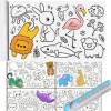 Kids Coloring Roll Paper – Large Creative Coloring Sheets with Cute Animals, Vehicles & Space Designs for Fun Learning (3 Metre)