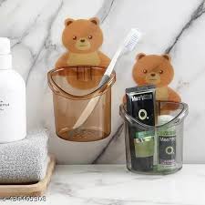 Cute Teddy Bear Toothbrush Holder – Fun & Functional Bathroom Organizer for Kids & Adults