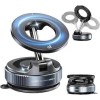 Magnetic Car Phone Mount, 360-Degree Rotatable Dashboard Holder, Adjustable Grip, Black