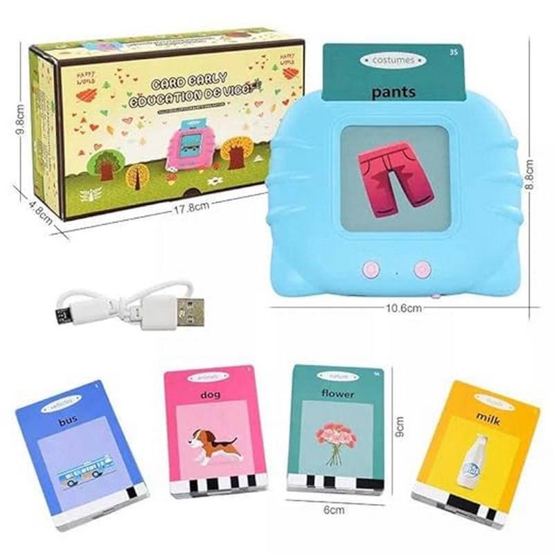 Kids Talking Flash Cards Learning Machine – Early Education Interactive Sound Toy with 112 Double-Sided Cards for Toddlers