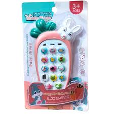 Cute Rabbit Shape Toy Phone for Kids – Interactive Pretend Play Phone