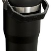 Black Stainless Steel Travel Mug with Handle – Vacuum Insulated Coffee & Tea Flask (900ml)