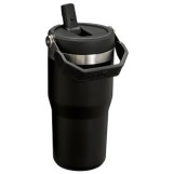 Black Stainless Steel Travel Mug with Handle – Vacuum Insulated Coffee & Tea Flask (900ml)