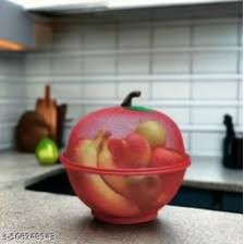 Fruit Basket with Mesh Cover – Kitchen & Dining Table Fruit Storage Bowl with Insect Protection