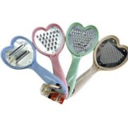 Heart-Shaped Grater & Slicer Set – Stainless Steel Kitchen Tool for Fruits, Vegetables, and Chocolate