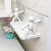 Creative Wall Shelf with Human Figurine Support – Modern Decorative Storage Rack