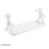 Creative Wall Shelf with Human Figurine Support – Modern Decorative Storage Rack