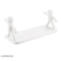 Creative Wall Shelf with Human Figurine Support – Modern Decorative Storage Rack