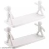 Creative Wall Shelf with Human Figurine Support – Modern Decorative Storage Rack