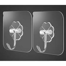 Adhesive Wall Hook – Transparent Heavy Duty Hook for Home, Kitchen & Bathroom