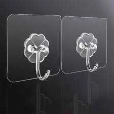 Adhesive Wall Hook – Transparent Heavy Duty Hook for Home, Kitchen & Bathroom