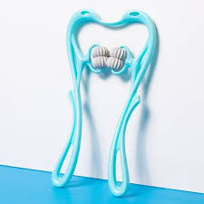 Neck Massager Roller for Pain Relief & Relaxation – Manual Dual Roller Stick for Neck, Shoulders & Back