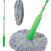 360° Spin Floor Cleaning Mop with Microfiber Refill & Stainless Steel Rod – Easy Home & Office Cleaning
