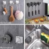 2-Pack Self-Adhesive Stainless Steel Sponge Holder for Kitchen Sink & Dishcloth Rack