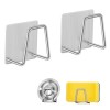 2-Pack Self-Adhesive Stainless Steel Sponge Holder for Kitchen Sink & Dishcloth Rack