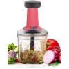Push Chopper | Manual Vegetable & Fruit Chopper with 3 Sharp Blades | Durable Kitchen Tool for Fast Cutting & Dicing