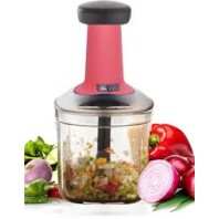 Push Chopper | Manual Vegetable & Fruit Chopper with 3 Sharp Blades | Durable Kitchen Tool for Fast Cutting & Dicing