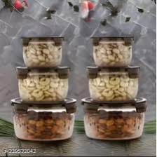 Airtight Food Storage Container Set – 3 Pcs Plastic Kitchen Storage Box (600ml, 1200ml, 1800ml)