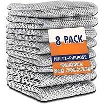Volturi 10 Pack Reusable Dish Wire Cloths – Dual Layer Mesh Design Scrubber for Kitchen Cleaning