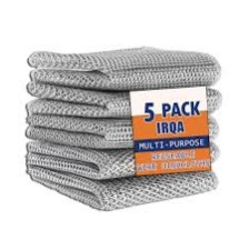 Volturi 10 Pack Reusable Dish Wire Cloths – Dual Layer Mesh Design Scrubber for Kitchen Cleaning