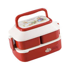 Double Layer Plastic Lunch Box with Lock Lid – Kids & Office Tiffin