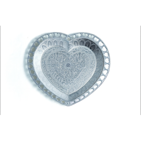Dil Big Heart-Shaped Decorative Bowl – Premium Designer Metal Serving & Gifting Bowl