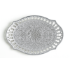 Tesla Medium Decorative Serving Tray – Elegant Silver Finish Multi-Purpose Designer Tray