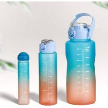 Motivational Water Bottle with Time Marker & Measurement Scale – BPA Free Leakproof Bottle for Gym, Office & Outdoor
