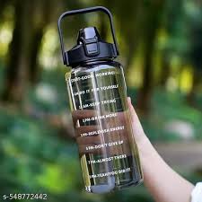 Motivational Time Marker Water Bottle with Handle – Large Capacity Leakproof BPA Free Bottle for Fitness, Gym, and Daily Hydration