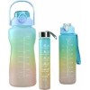 Motivational Water Bottle with Time Marker & Measurement Scale – BPA Free Leakproof Bottle for Gym, Office & Outdoor