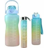 Motivational Water Bottle with Time Marker & Measurement Scale – BPA Free Leakproof Bottle for Gym, Office & Outdoor