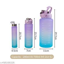 Motivational Water Bottle with Time Marker & Measurement Scale – BPA Free Leakproof Bottle for Gym, Office & Outdoor