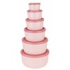 Multipurpose Plastic Storage Bowl Set with Airtight Lids – 5 Piece Nesting Kitchen Containers Multicolor 