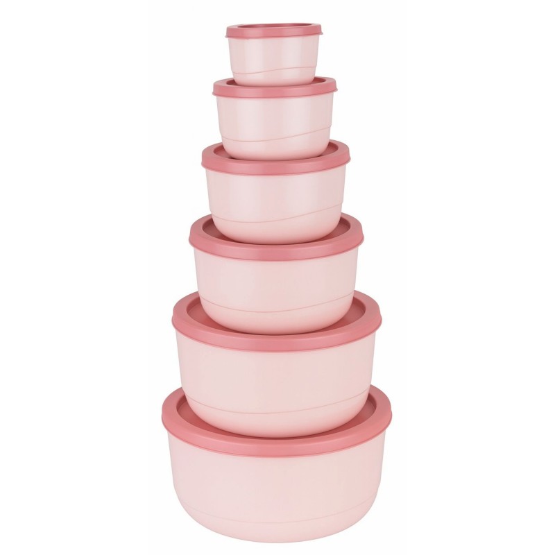 Multipurpose Plastic Storage Bowl Set with Airtight Lids – 5 Piece Nesting Kitchen Containers Multicolor 