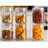 Plastic Kitchen Storage Jar Set with Spoon – 6 Piece Transparent Containers for Spices, Dry Fruits & Snacks