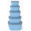 Multipurpose Plastic Storage Container Set with Airtight Lids – 5 Piece Nesting Kitchen Bowls (muticolor with lid )