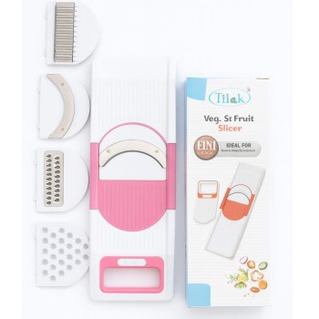 Multipurpose Vegetable & Fruit Slicer – 6 in 1 Cutter, Grater & Shredder with Interchangeable Blades